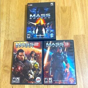 3 VINTAGE PC Games--MASS EFFECT 1, 2, 3